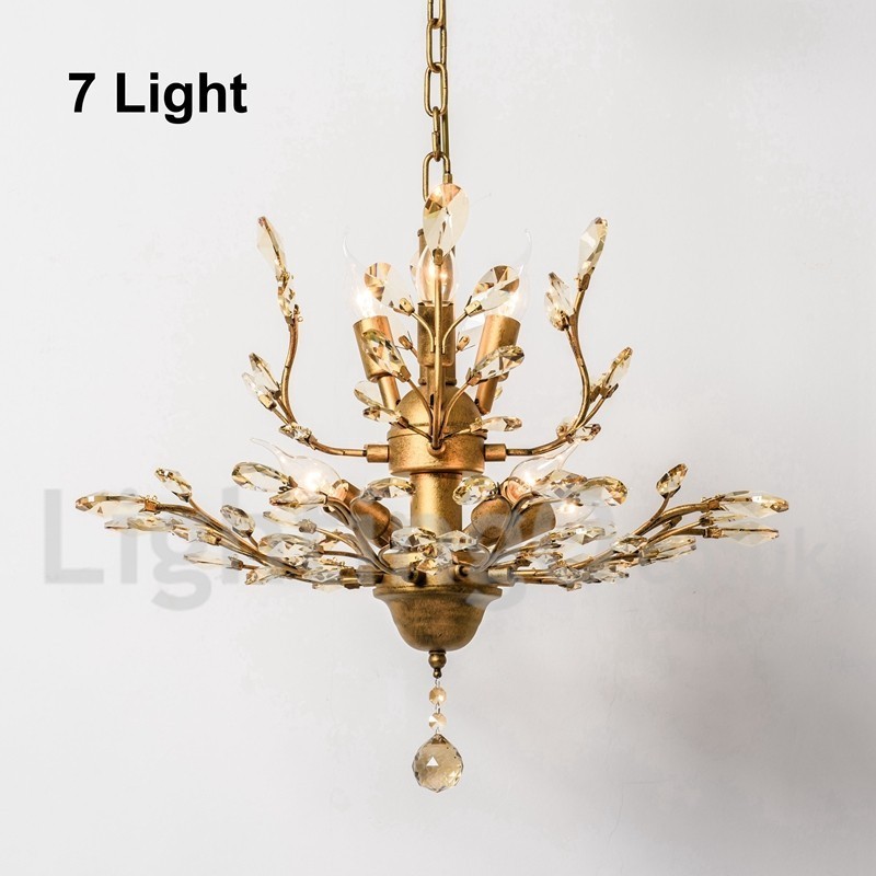 Crystal Iron festőcsillár Crystal Modern világító lámpával