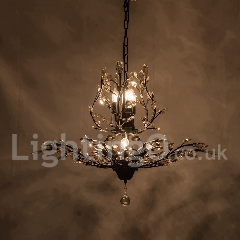 Crystal Iron festőcsillár Crystal Modern világító lámpával