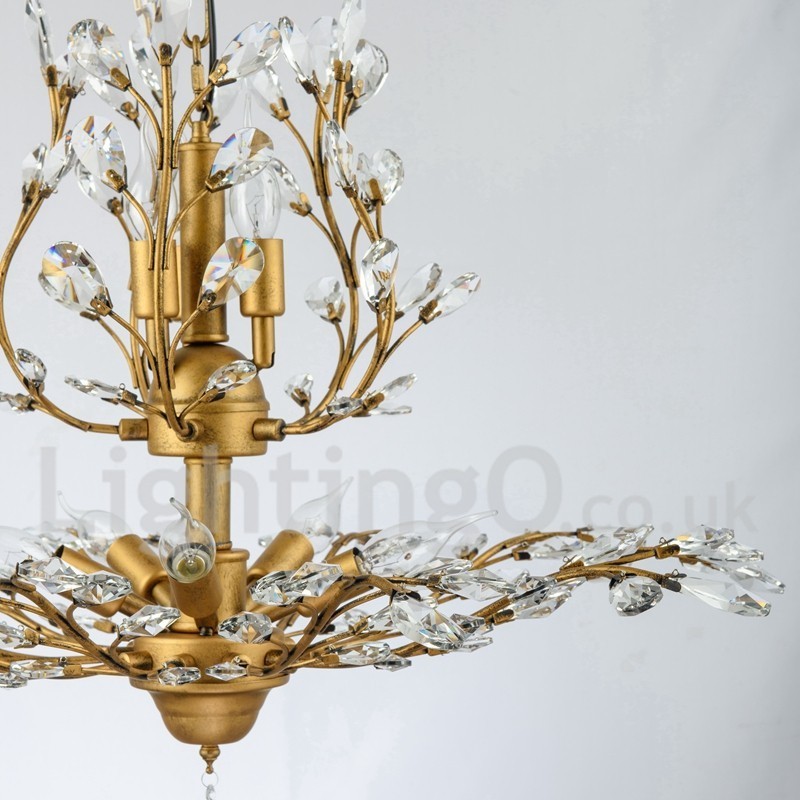 Crystal Iron festőcsillár Crystal Modern világító lámpával
