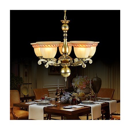Chandelier Five Lights Bronze European Retro Classic