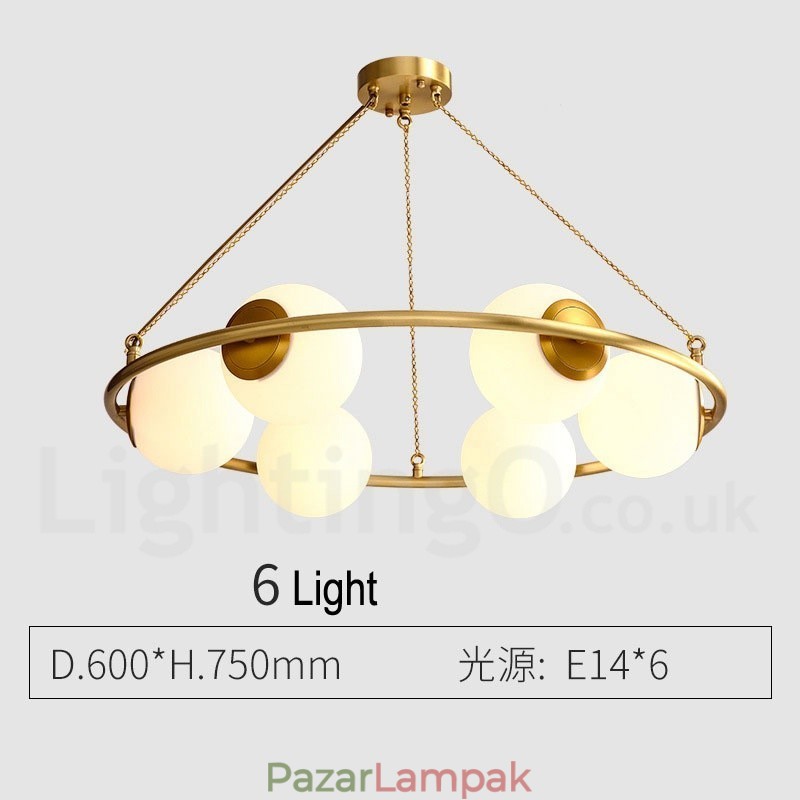 Pure Brass Bean stílusú rusztikus Lodge kerek csillár fehér árnyalatokkal