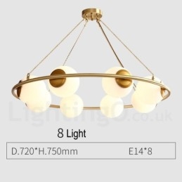 Pure Brass Bean stílusú rusztikus Lodge kerek csillár fehér árnyalatokkal