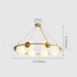 Pure Brass Bean stílusú rusztikus Lodge kerek csillár fehér árnyalatokkal