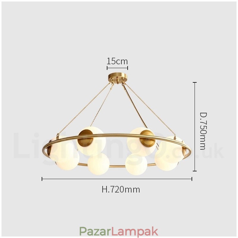 Pure Brass Bean stílusú rusztikus Lodge kerek csillár fehér árnyalatokkal
