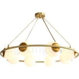 Pure Brass Bean stílusú rusztikus Lodge kerek csillár fehér árnyalatokkal