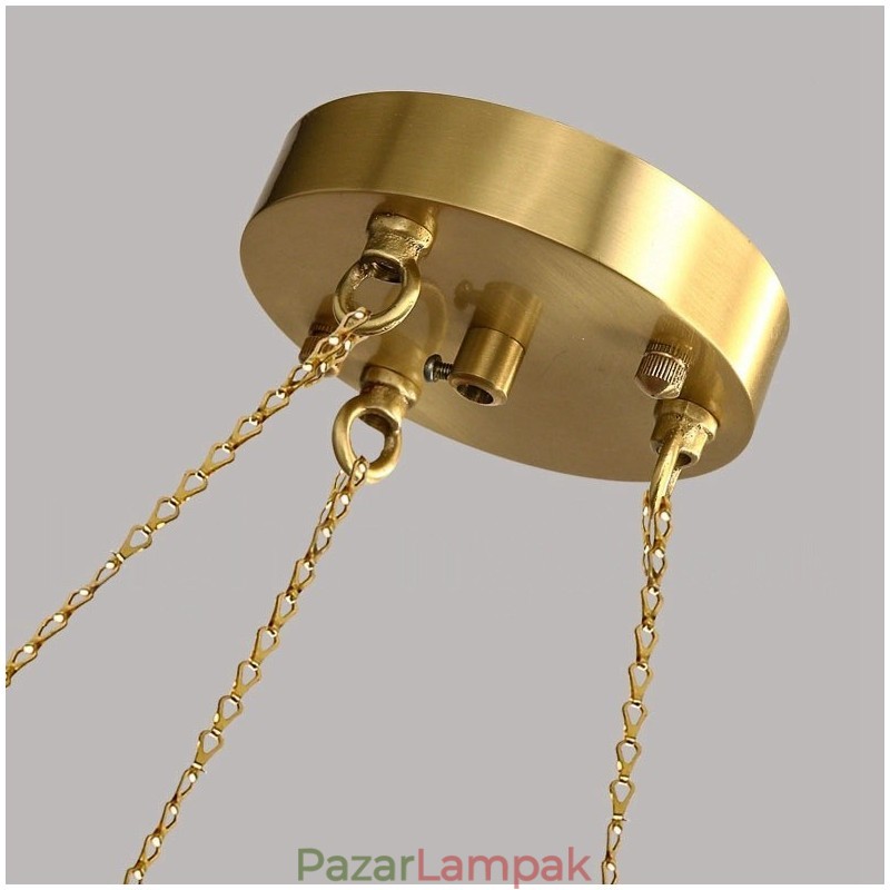 Pure Brass Bean stílusú rusztikus Lodge kerek csillár fehér árnyalatokkal
