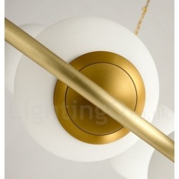 Pure Brass Bean stílusú rusztikus Lodge kerek csillár fehér árnyalatokkal