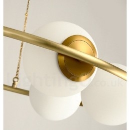 Pure Brass Bean stílusú rusztikus Lodge kerek csillár fehér árnyalatokkal
