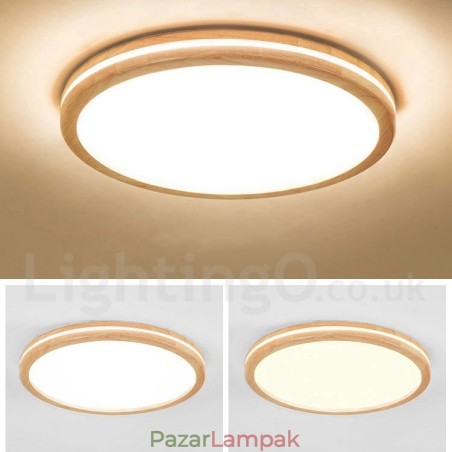 Szabályozható kerek fa lencsével Modern, modern skandináv stílusú, süllyesztett fa mennyezeti lámpa akril ernyővel és távirányítóval fali lámpaként is használható Szabályozható kerek fa lencsével Modern, modern skandináv stílusú, süllyesztett fa mennyezeti lámpa akril ernyővel és távirányítóval fali lámpaként is használható