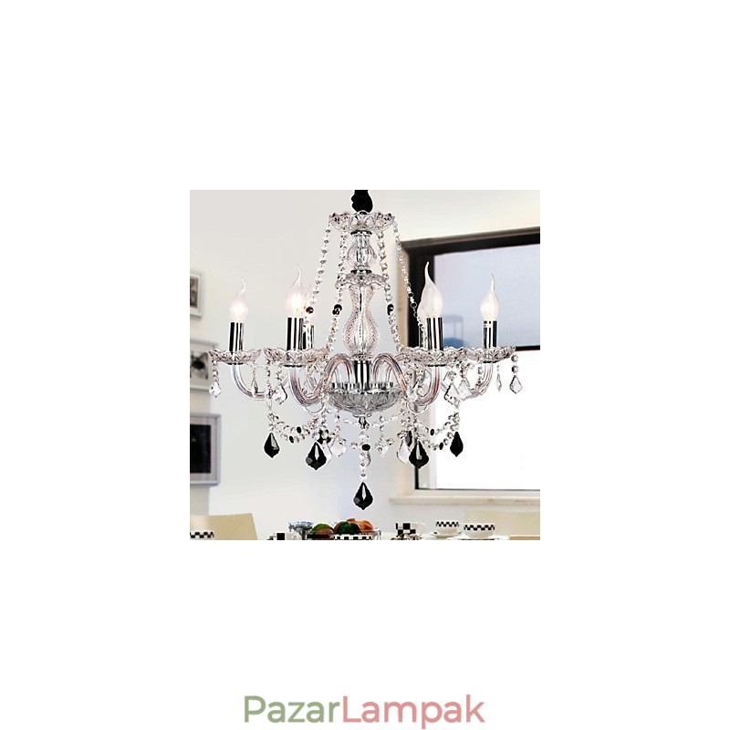 Gyertya kiemelt luxus 6 fényű csillár