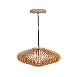 1 Light Lantern Vintage fából készült csillár ipari széltetős fa Lineáris függő világítás
