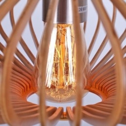 1 Light Lantern Vintage fából készült csillár ipari széltetős fa Lineáris függő világítás