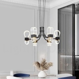 6 könnyű nordic Post Modern Design csillár akril árnyalatokkal