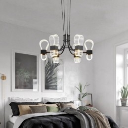6 könnyű nordic Post Modern Design csillár akril árnyalatokkal