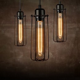 Csillár Mini stílusú rusztikus Lodge Retro fém 3 könnyű függőlámpa