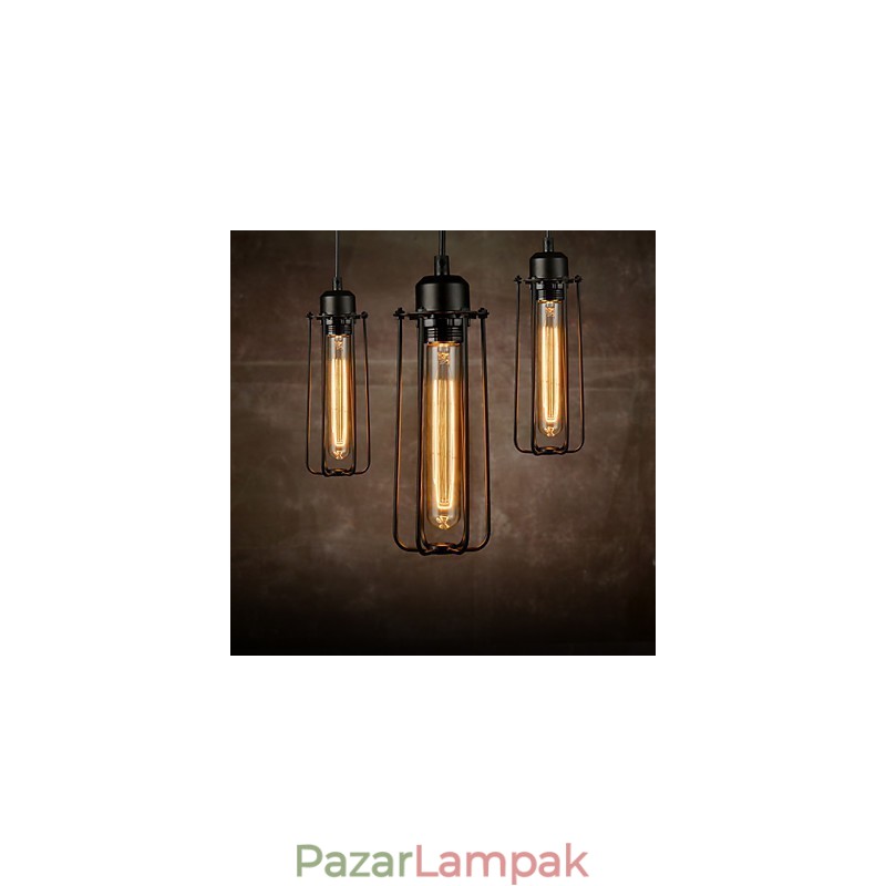 Csillár Mini stílusú rusztikus Lodge Retro fém 3 könnyű függőlámpa