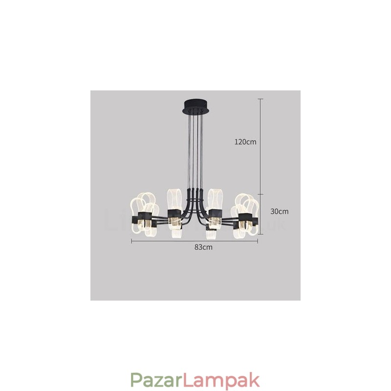 10 világos nordic Post Modern 2021 design csillár akril árnyalatokkal