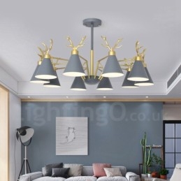 10 Világos nordic Macaron Modern agancs csillár