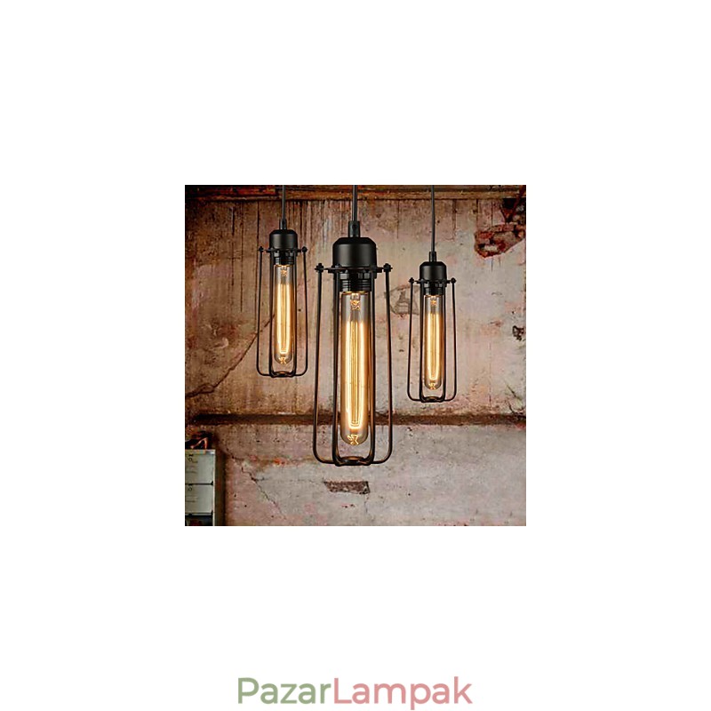 Csillár Mini stílusú rusztikus Lodge Retro fém 3 könnyű függőlámpa