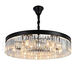 Posztmodern luxus, kerek K9 kristályfüggő csillár lámpák kiállítóterem