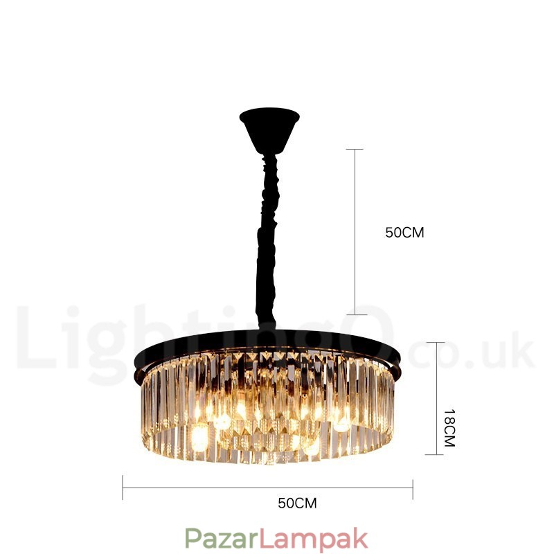 Posztmodern luxus, kerek K9 kristályfüggő csillár lámpák kiállítóterem