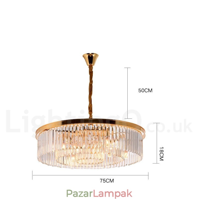 Posztmodern luxus, kerek K9 kristályfüggő csillár lámpák kiállítóterem