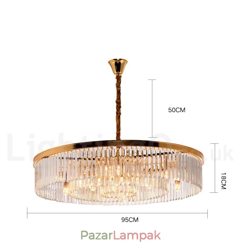 Posztmodern luxus, kerek K9 kristályfüggő csillár lámpák kiállítóterem