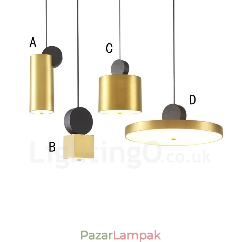 4 stílus arany fekete posztmodern függőlámpa