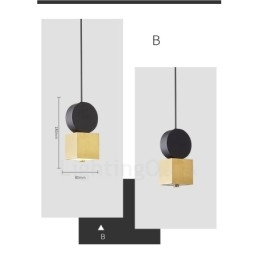 4 stílus arany fekete posztmodern függőlámpa