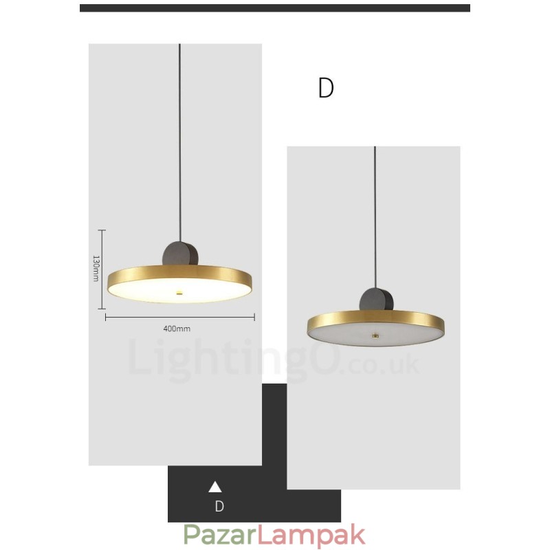 4 stílus arany fekete posztmodern függőlámpa