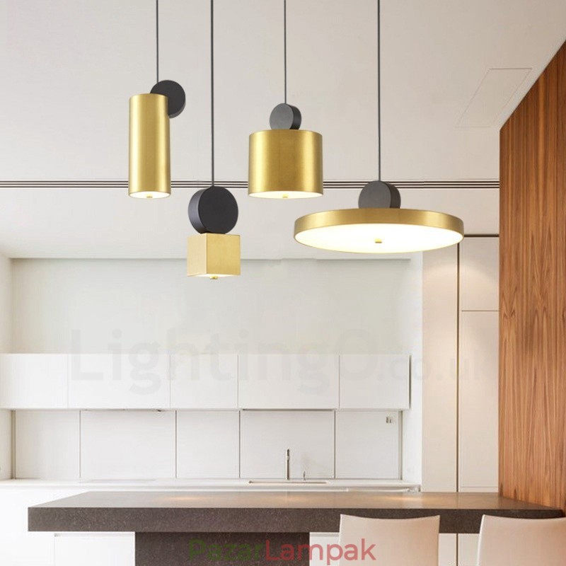 4 stílus arany fekete posztmodern függőlámpa