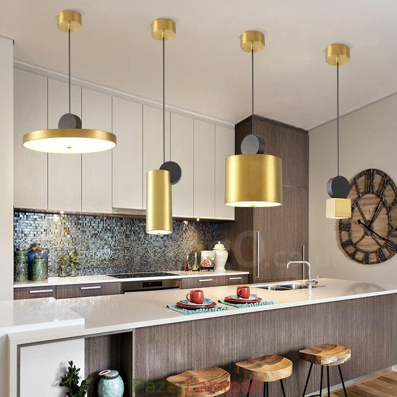 4 stílus arany fekete posztmodern függőlámpa