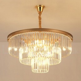 Posztmodern luxus, kerek K9 kristályfüggő csillár lámpák kiállítóterem