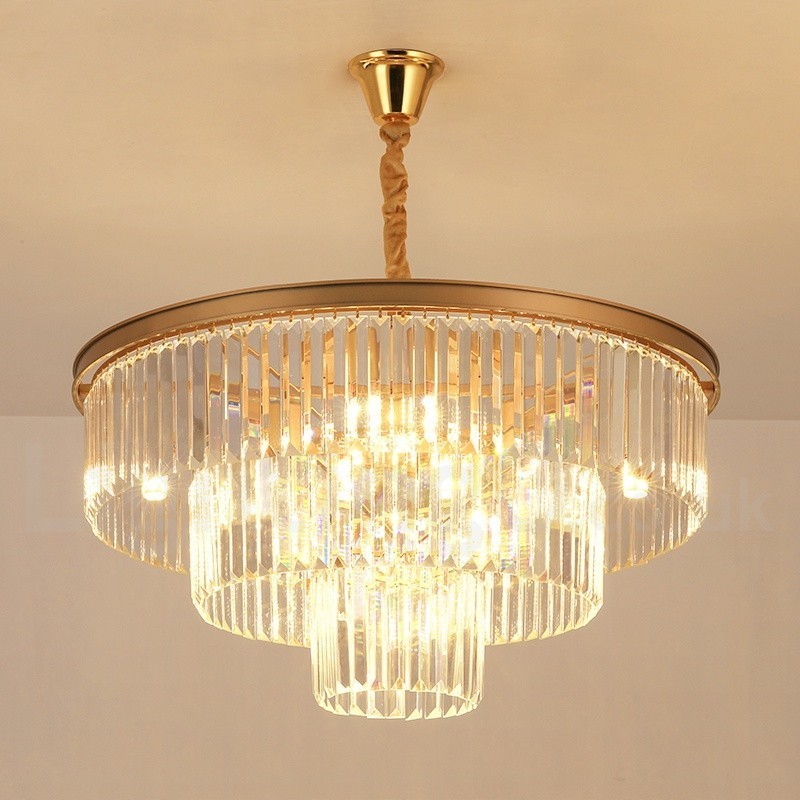 Posztmodern luxus, kerek K9 kristályfüggő csillár lámpák kiállítóterem