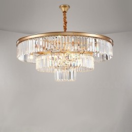Posztmodern luxus, kerek K9 kristályfüggő csillár lámpák kiállítóterem