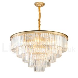 Posztmodern luxus, kerek K9 kristályfüggő csillár lámpák kiállítóterem