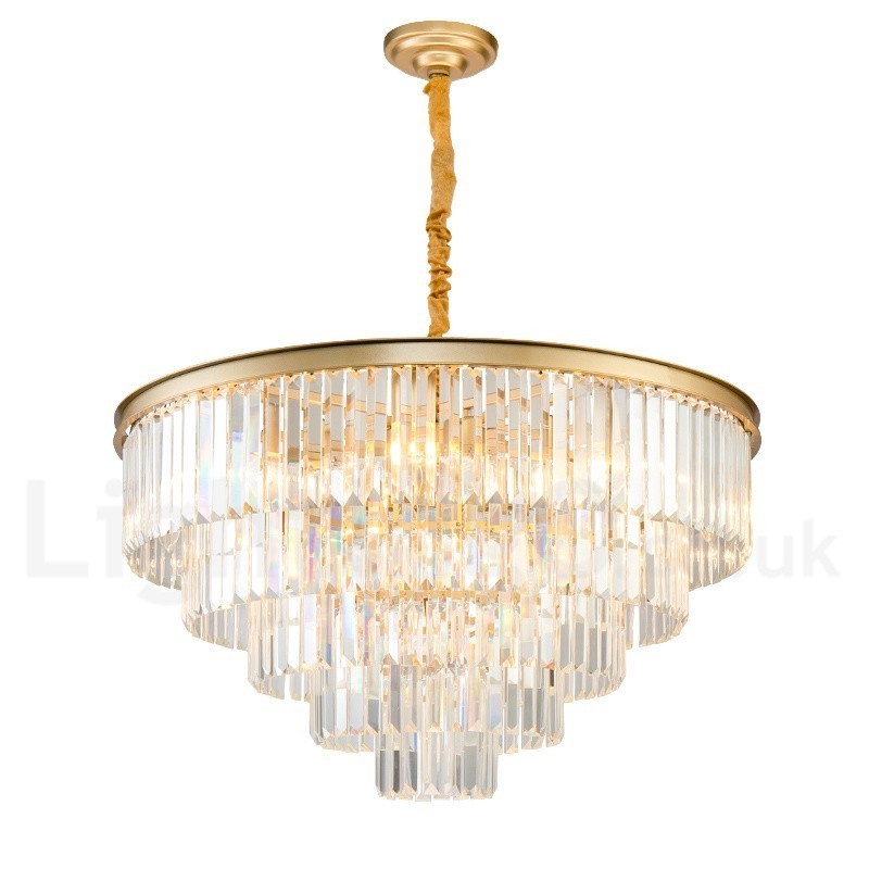 Posztmodern luxus, kerek K9 kristályfüggő csillár lámpák kiállítóterem