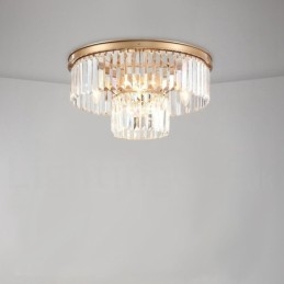 Posztmodern luxus, kerek K9 kristály süllyesztett mennyezeti lámpa kiállítóterem