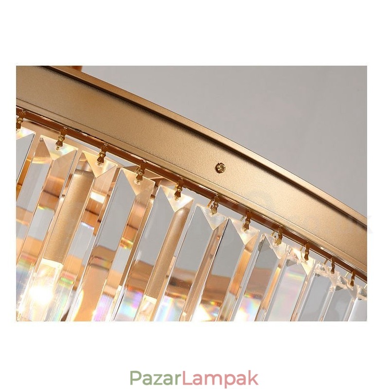 Posztmodern luxus, kerek K9 kristály süllyesztett mennyezeti lámpa kiállítóterem