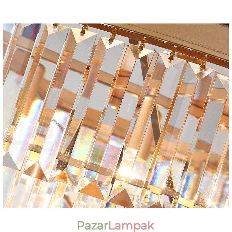 Posztmodern luxus, kerek K9 kristály süllyesztett mennyezeti lámpa kiállítóterem