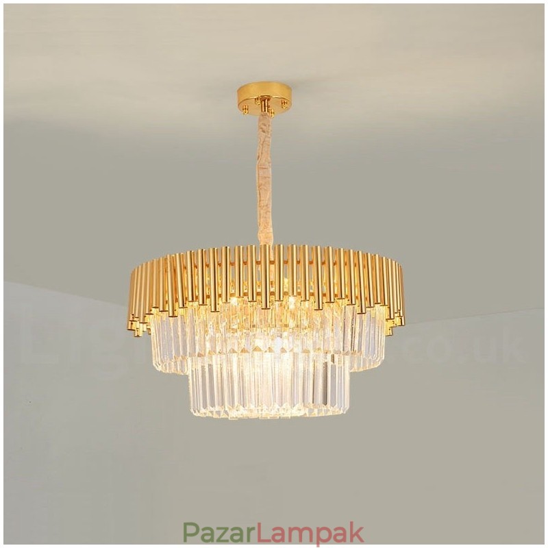 Posztmodern arany luxus kerek K9 kristályfüggő csillár lámpák kiállítóterem