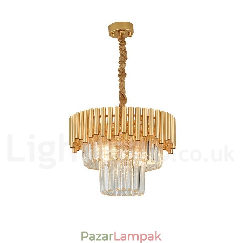 Posztmodern arany luxus kerek K9 kristályfüggő csillár lámpák kiállítóterem