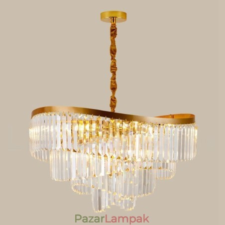 Arany posztmodern luxus kerek K9 kristály medál csillár kiállítóterem Arany posztmodern luxus kerek K9 kristály medál csillár kiállítóterem