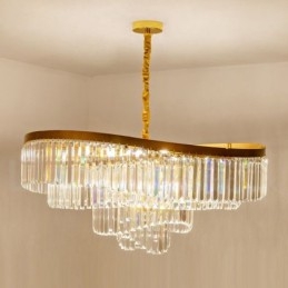 Arany posztmodern luxus kerek K9 kristály medál csillár kiállítóterem