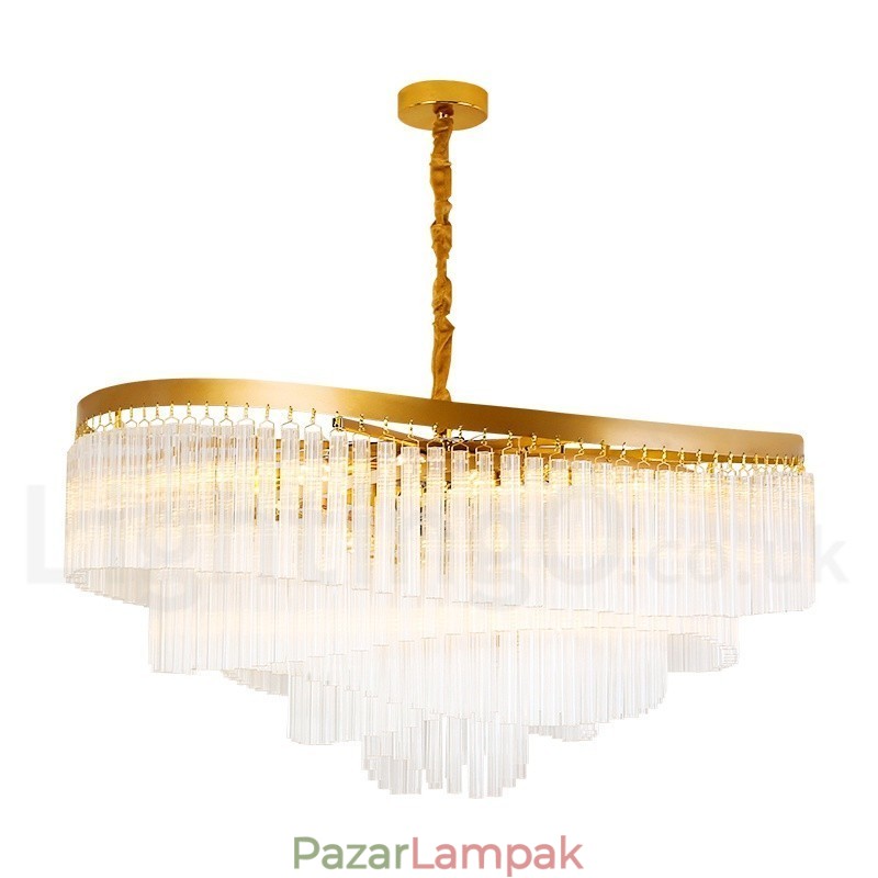 Arany posztmodern luxus kerek K9 kristály medál csillár kiállítóterem