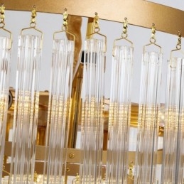 Arany posztmodern luxus kerek K9 kristály medál csillár kiállítóterem