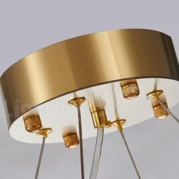 Luxus Modern Gold Plus fekete kerek K9 kristály medál csillár Kiállítóterem
