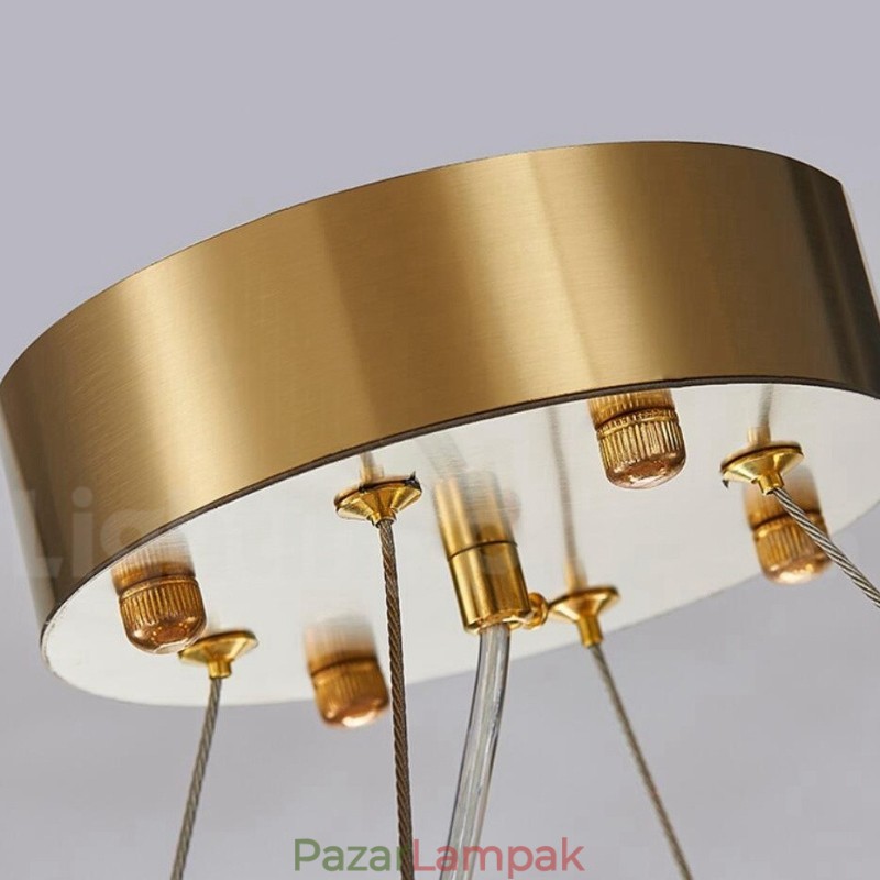 Luxus Modern Gold Plus fekete kerek K9 kristály medál csillár Kiállítóterem