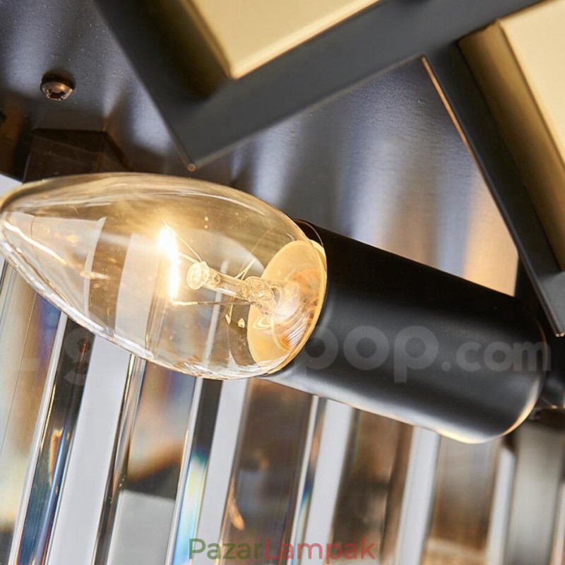 Luxus Modern Gold Plus fekete kerek K9 kristály medál csillár Kiállítóterem
