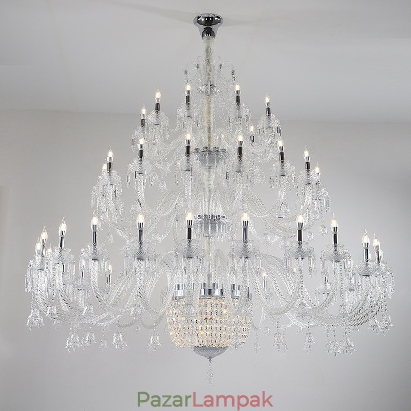 50 Világos Tiszta Elegáns Luxus Kristály Gyertya Csillár Kiállítás Hal